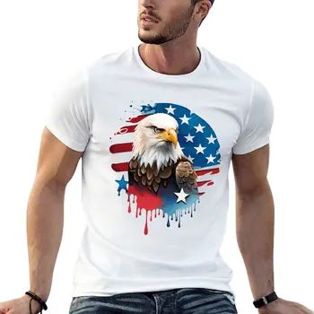 Футболка с американским белоголовым орлом, одежда для хиппи, одежда из аниме, футболки для спортивных фанатов, футболки для мужчин