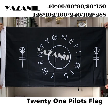 ЯЗАНИЕ Любого Размера 3 фута * 5 футов 90*150 см Флаги Twenty One Pilots и Баннеры Flying Banner Decoration Из Полиэстера На Заказ